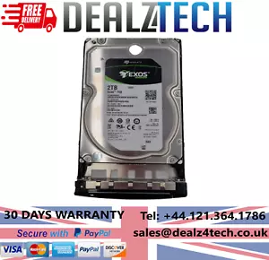 SEAGATE EXOS 7EB 2TB HARD DRIVE 7.2K 3.5" SAS 12Gb/s Server HDD 1V4204-004 - Picture 1 of 3