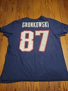 Nike Rob Gronkowski New England PATRIOTS Football Womens Size XL Shirt Top Tee - Picture 1 of 10