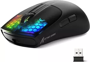 ATTACK SHARK X5 wireless Gaming Mouse, Bluetooth Tri-mode BLACK - Picture 1 of 3