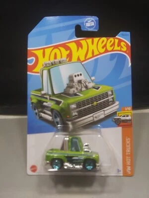Hot Wheels Toon'd '83 Chevy Silverado HW Hot Trucks зеленый литой масштаб 1:64 новый - Изображение 1 из 4