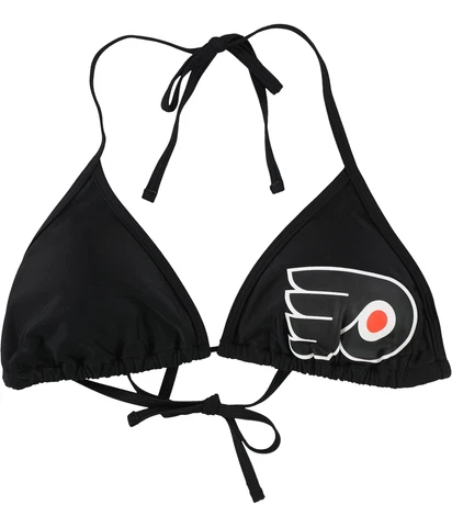 G-III Sports Womens Philadelphia Flyers Bikini Swim Top, Black, Small Cover