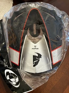 THOR FORCE MOTORCYCLE HELMET VISOR BLACK SILVER RED Motocross Enduro Dirt Bike - Bild 1 von 3