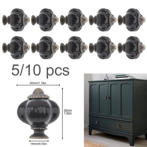 10Drawer Cabinet Knobs Single Hole Vintage Acrylic For Doors Closets Dressers US - Picture 1 of 12