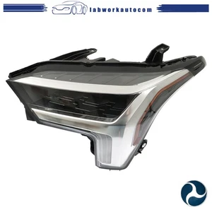 Left Side Headlight For Toyota Tundra 2022-2023 LED Type w/ Halogen Signal Black - Picture 1 of 14