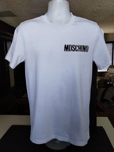Moschino Milano weißes Logo T-Shirt Herren Größe (36) Small - Bild 1 von 7