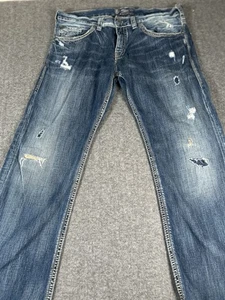 Silver Jeans Denim Herren Zac Distressed Blau Jeans Größe 36W X 32L - Bild 1 von 8