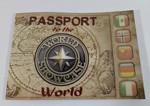 Disney Park Epcot Center Passaporto al Mondo Vetrina Libro Souvenir 2016 WDW - Foto 1 di 4