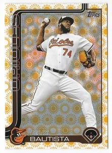 2025 TOPPS SERIE 2 FELIX BAUTISTA SUN BURST #423 - Foto 1 di 2