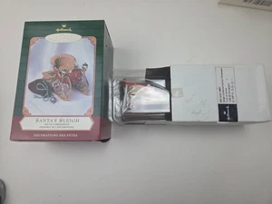 Set of 2 Hallmark Keepsake Christmas Ornament - Santa's Sleigh” With Boxeds - Picture 1 of 2
