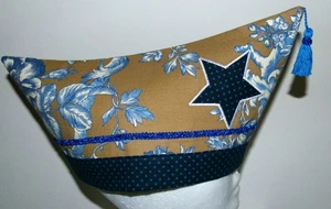 Karneval Narrenkappe Komiteemütze in hellbraun-blau | NEU | Unikat | Größe 58-60 - Bild 1 von 7