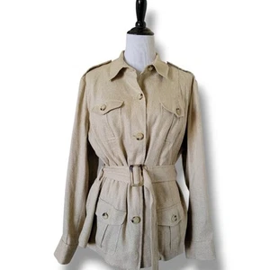 NWT Ralph Lauren Casa Blanca Linen Metallic Peacoat Blazer 16 W - Picture 1 of 10