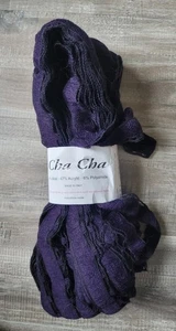 Trendsetter Yarns Cha Cha Ladder Ribbon Eggplant Purple Bulky Wool Acrylic Blend - Picture 1 of 3