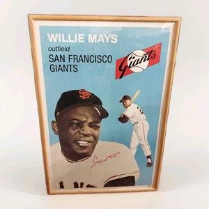 Willie Mays signed 1990 Geo Graphics 24x36 Oversized Card Poster Framed JSA Auth - Picture 1 of 3
