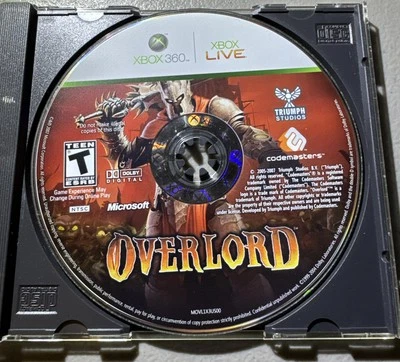 Overlord (Microsoft Xbox 360, 2007) Game Only Disc Only Video Game - Image 1 of 3