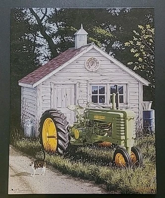 Producto con licencia John Deere White Barn Publicidad reproducción letrero metálico Foto 1 de 4