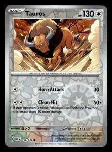 Juego de cartas coleccionables Pokémon Tauros Tauros Holograma inverso común - Imagen 1 de 2