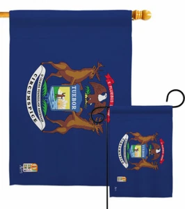 Michigan Garden Flag Americana States Decorative Small Gift Yard House Banner - Picture 1 of 19