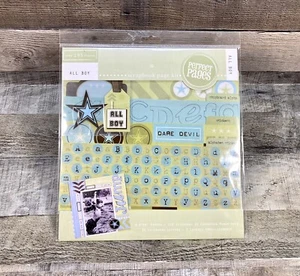 NEW Perfect Pages Scrapbooking Kit All Boy Designer Card Stock Over 195 Pieces - Picture 1 of 2
