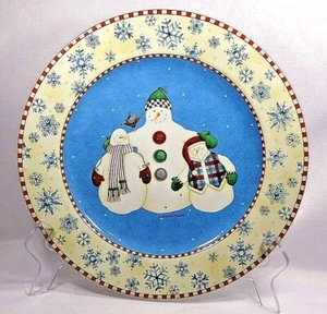 Vintage Sakura Debbie Mumm Snowflake Christmas 13" chop plate platter, Ex. cond. - Picture 1 of 6