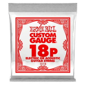Cuerdas para guitarra eléctrica o acústica Ernie Ball P01018 .018 de acero liso 6 piezas - Imagen 1 de 1