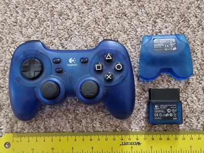 SONY PLAYSTATION 1 2 PS1 PS2 LOGITECH CORDLESS PRECISION CONTROLLER Wireless Pad - Image 1 of 4