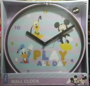 Disney Play All Day Wall Clock Mickey Mouse - New & Sealed - Picture 1 of 2