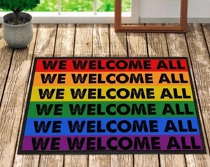 Lgbt Doormat Everyone Is Welcome Here Doormat, Pride Doormat, Black Lives Matter - Picture 1 of 6
