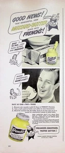VINTAGE 1940s Print Ad ~ French's Mustard ~ Mustard-Butter ~ Tastes Better! - Picture 1 of 1