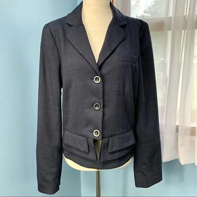 Blazer Marc by Marc Jacobs Azul Marino Lana Peplum Talla 10 Foto 1 de 4