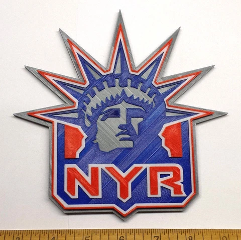 New York Rangers "Liberty" 3D Hockey Logo - Emblem, Ornament or Magnet !! Cover