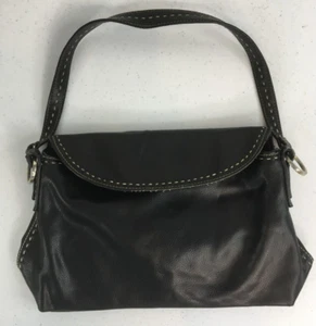 Tommy Hilfiger Purse Black TH Logo Handbag Sachel Medium - Picture 1 of 6