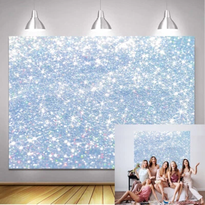 Sfondo Paillettes Blu Lucido Bambina Compleanno Sorella Festa Sfondo Decorazione