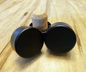 Make Offer- 3 Piece Cork Whisky Scotch Bottle Stoppers Black - Picture 1 of 1