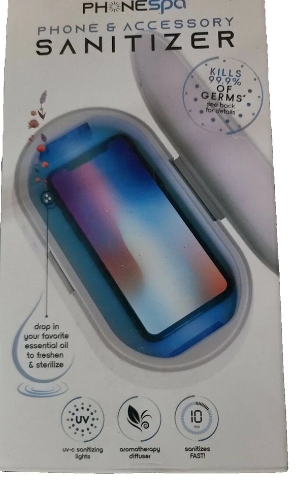 Tzumi 96641-CHN-001 PhoneSpa Phone & Accessory UV-C Sanitizer and Aroma Diffuser