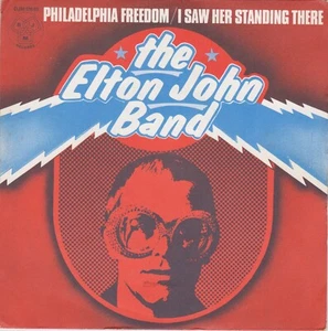 ELTON JOHN PHILADELPHIA FREEDOM / I SAW HER STANDING THERE FRENCH 45 PS 7" - Picture 1 of 1