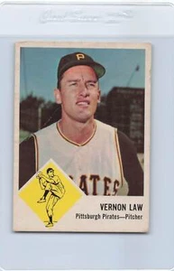1963 Fleer #58 Vern Law Pirates VG *715 - Picture 1 of 2