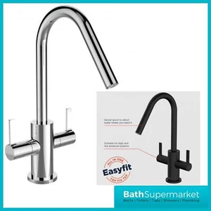 Bristan Cashew EasyFit Mono Kitchen Sink Mixer Tap - Chrome-Black - Picture 1 of 4