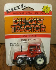 Deutz Allis 8070 Row Crop ORANGE Tractor 1/64 Ertl Toy 1277 Die Cast Metal 1980s - Picture 1 of 6