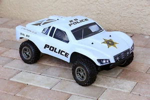 Custom Body Police Sheriff White for ARRMA Senton 4x4 3S / 6S BLX Cover Shell - Picture 1 of 5