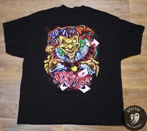 Six Flags Fright Fest Halloween Horror Killer Clown Graphic T Shirt - Men's 2XL - Picture 1 of 8