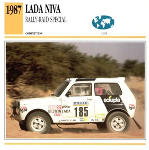 Lada Niva Rally-Raid Special, 1987. Collectors Club card. Classic Cars - Picture 1 of 2
