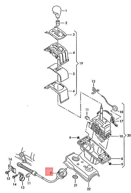 Câble OEM AUDI A8 S8 QUATTRO 4E2 4E8 Pour Mécanisme De Changement 4E0713265AD — 第 1/1 张图片
