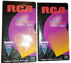 RCA T-120 VHS 2 paquetes 6 horas Hi-Fi estéreo cinta de video sellada ¡Envío el mismo día! - Imagen 1 de 2