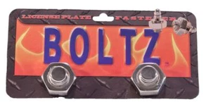 BUY 1 SET GET 1 FREE LARGE METAL BOLTS CHROME LICENSE PLATE HOLDER car or truck - Picture 1 of 1