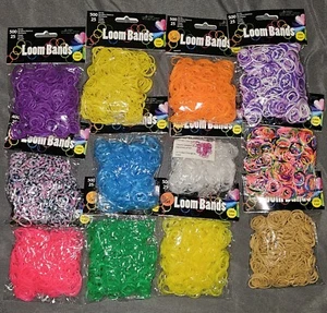 12 bolsas de varios colores bandas de telar sin látex 5600 bandas y 300 clips S - Imagen 1 de 4