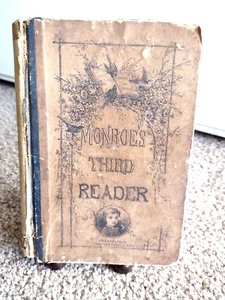 Antique Vintage Monroe's Third Reader 1873 Fair Condition - Bild 1 von 9