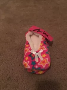 Damen Sternenmuster weich kuschelig Sherpa Fleece gefüttert Slipper Bettsocken Greifer - Bild 1 von 6