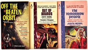 Judith Merril Off the Beaten Orbit, Out of Bounds, The Tomorrow People Vtg SciFi - Picture 1 of 12