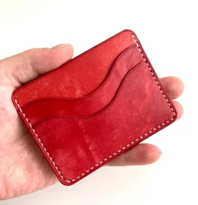 Leder ID Kartenetui Portemonnaie Geldbörse wallet Kartenhalter Super Slim Etui - Picture 1 of 9