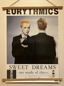 EURYTHMICS SWEET DREAMS 1983 ANNIE LENNOX ORIGINAL PROMO POSTER 21.5”x30” VG Con - Picture 1 of 7